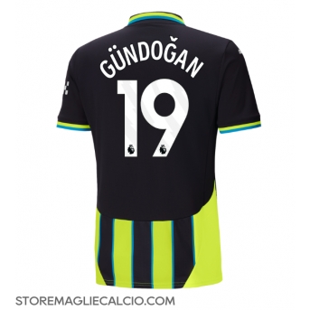 Manchester City Ilkay Gundogan #19 Maglia Gara Trasferta Repliche 2024-25